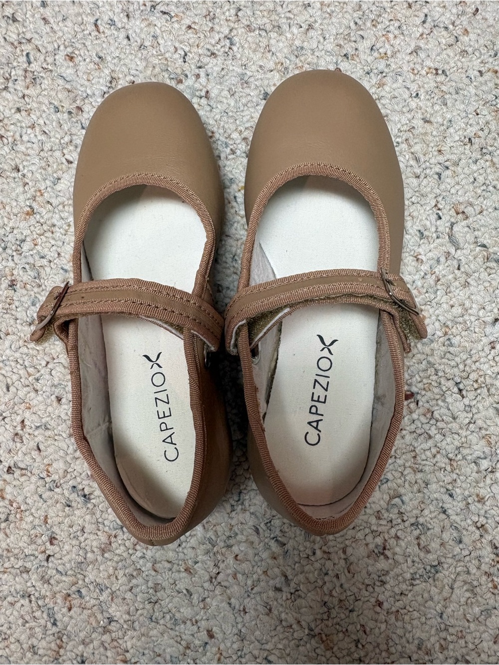 Capezio Girls' Mary Jane Tap Shoes — Tan